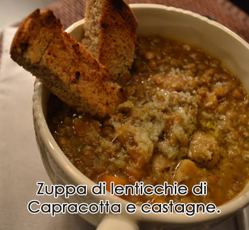 Zuppa di lenticchie di Capracotta e castagne - Cibo