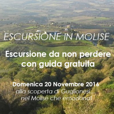 ESCURSIONE IN MOLISE Escursione da non perdere con guida gratuita Domenica 20 Novembre 2016 alla scoperta di Guglionesi… nel Molise che emoziona!
