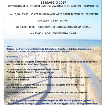 Evento nel Molise - Convegno finale Life Maestrale 11 Maggio 2017 Università degli Studi del Molise Termoli