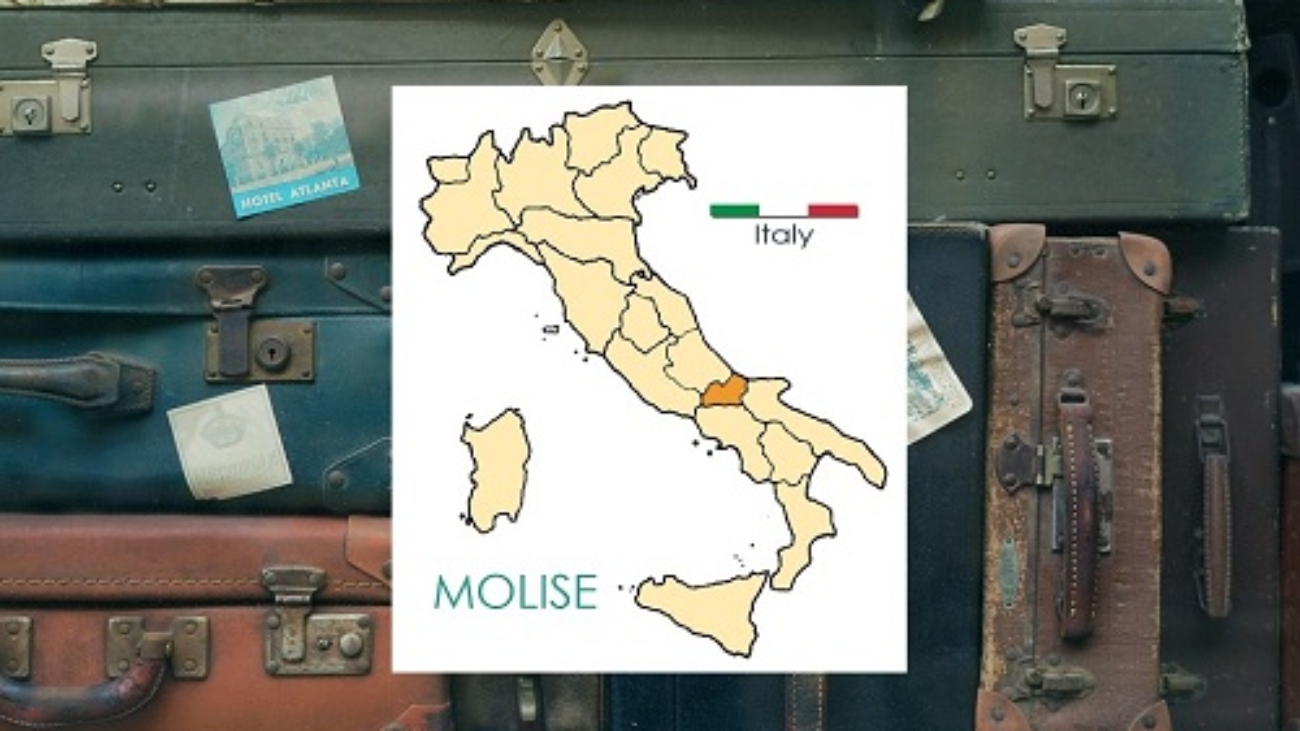 bagagli cartina mappa Italia Molise
