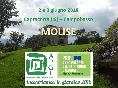 Incontriamoci in giardino - Evento in Molise - 2 e 3 giugno 2018 Anno Europeo del Patrimonio Culturale
